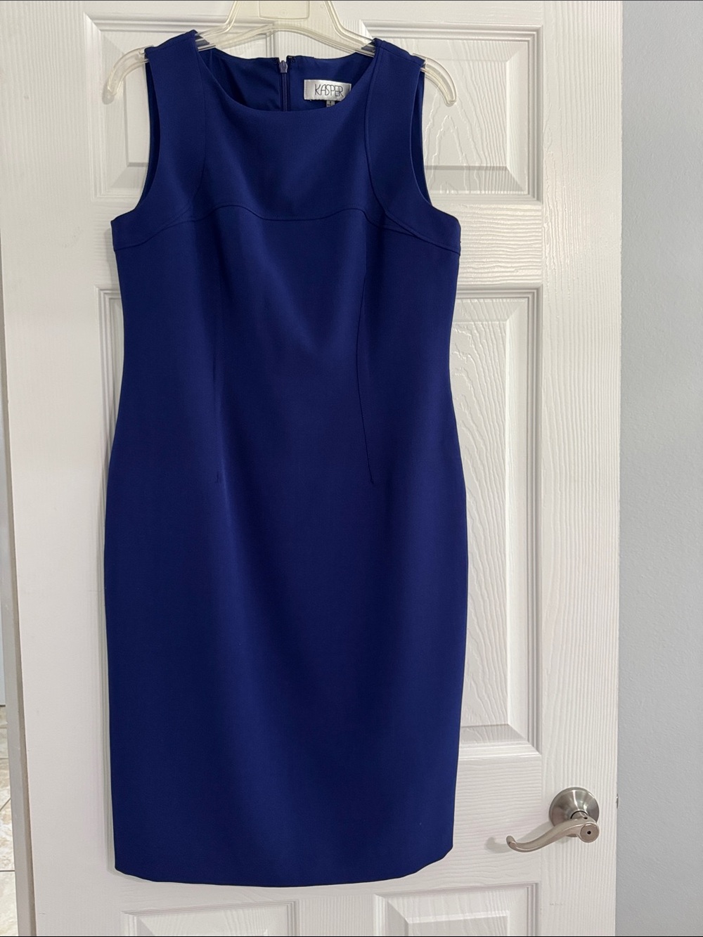 Kasper Sleeveless Midi Sheath Dress in Royal Blue